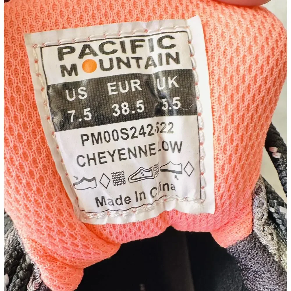 Pacific Mountain women's 7.5 Black & salmon Cheyenne Low Hiking Shoes New in box